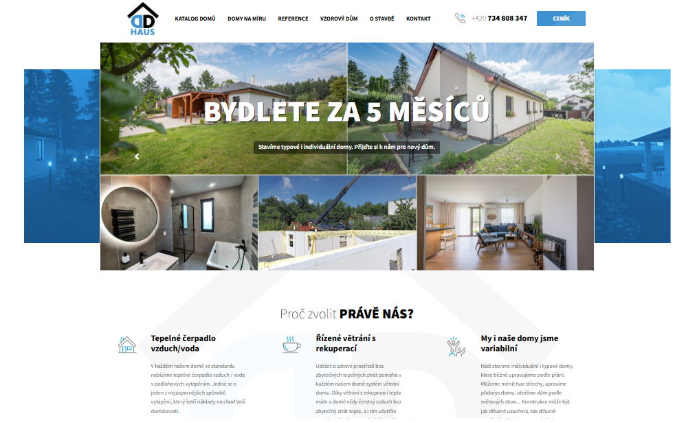 DDHaus website homepage preview